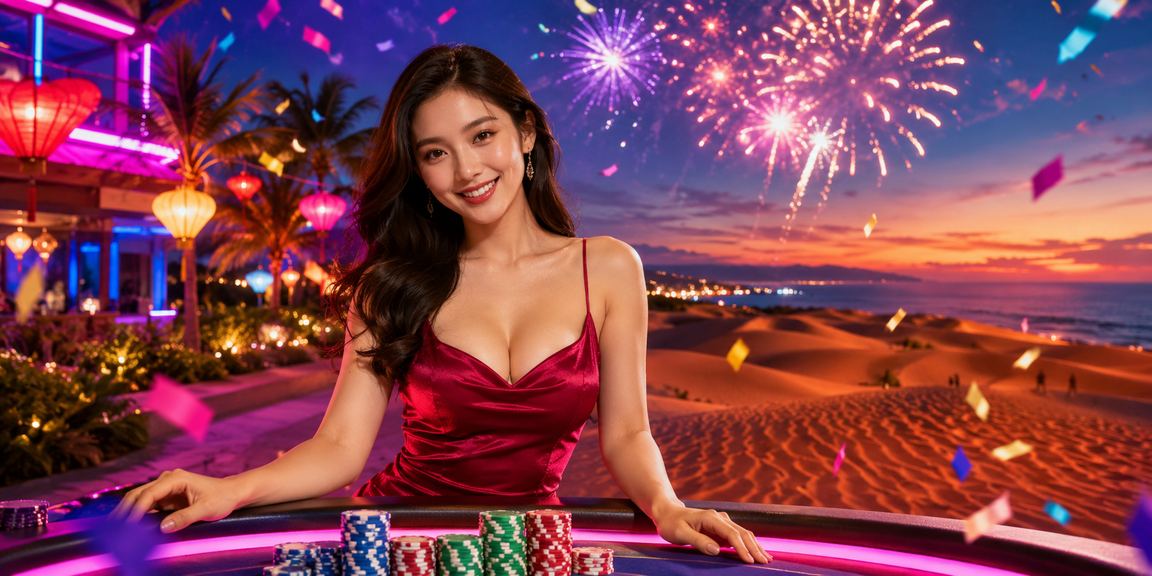 Khung neon Mũi Né minh họa bước đăng ký trước khi xem game mới